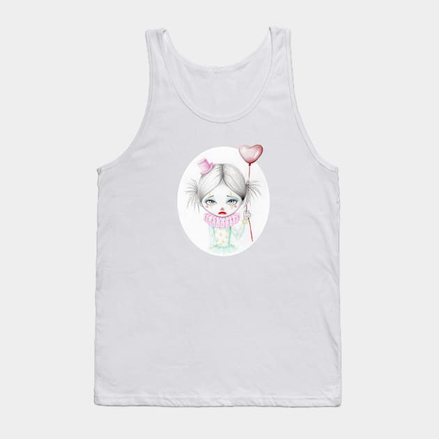 Halloween Sad cute clown Tank Top by mapetitepoupee